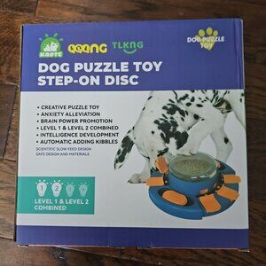 KADTC Dog Toy Puzzle Step On Disc Level 1 and 2 Difficulty Learning Toy